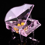 4款 大号彩色水晶钢琴音乐盒 朋友情侣礼物  桌面装饰玻璃摆件
