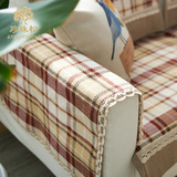 珍珠松 欧式沙发垫田园布艺现代夏凉垫棉四季防滑实木客厅三人罩