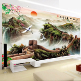 蒙娜丽莎十字绣客厅大幅挂画风景山水画万里长城中国精准印花套件