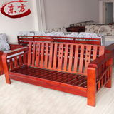 特价橡木沙发床 两用全实木三人位沙发客厅组合1.2米多功能可当床