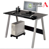 简易电脑桌小型台式家用办公桌现代简约桌子钢化玻璃书桌写字台