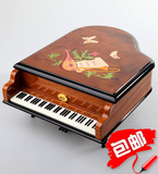 雷曼士50音木质钢琴八音盒首饰盒音乐盒圣诞情人节礼品物Y50M8