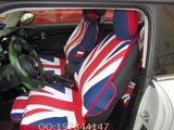 14款新一代MINI F56ONE 英国米字旗坐垫涂鸦米字旗坐垫格子车垫