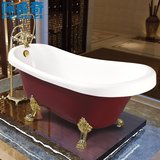 珠光板欧式贵妃浴缸古典落地独立式复古移动亚克力浴缸自洁保温