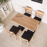 新品 甜品店桌椅 奶茶店桌椅组合 咖啡厅桌椅 批发 原木色 餐桌椅