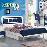 儿童床男孩青少年家具1.2米 1.5m卧室儿童套房王子床欧式组合四件