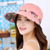 夏天女遮阳帽防晒帽防紫外线鸭舌太阳帽可折叠出游海边沙滩帽子