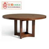 中式餐桌现代简约圆桌实木餐桌定制酒店办公餐厅家具新中式圆餐桌