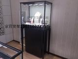 不锈钢珠宝柜设计定做拉丝黑钛橱窗高柜商场高档展示柜奢侈品展柜