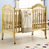 爱斯博儿婴儿床 白色进口松木游戏床实木婴儿床环保 bb床儿童床
