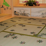 和室榻榻米地垫定做地台踏踏米枫叶席垫天然蔺草椰棕床垫日式家具