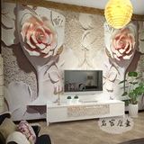 名宫大型壁画3D立体浮雕墙布电视背景墙纸客厅无纺布壁纸酒杯玫瑰