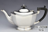 近百年古董英国银器 纯银茶壶一把 Art-deco款式 1938年谢菲尔德