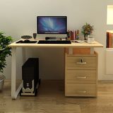 1米2加长电脑桌 家用书桌简易电脑桌带书柜台式办公桌简约写字桌