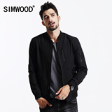 Simwood2016秋季新品休闲修身男士夹克外套欧美长袖棒球领外套男