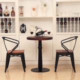 现代简约铁艺实木桌 咖啡奶茶创意主题餐饮桌椅 西餐厅甜品店桌椅