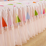 夏季韩版床裙床罩单件蕾丝三件套四件套床头罩1.8m 1.5米单双人床