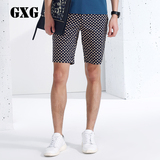 GXG特惠 男装夏装新款 男士时尚百搭款蓝底橘点休闲短裤#42222507