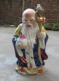 景德镇陶瓷器老寿星工艺摆件人物雕塑瓷佛像老人祝寿生日祝寿礼品