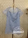MF2DA088曼娅奴专柜正品 2015夏装新品 蓝色白色连衣裙  原价1198