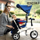 6个月儿童有脚踏车自行车童车手推车充气多功能幼儿新款三轮车