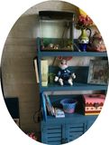 美式做旧简约地中海书柜书架实木韩式儿童书柜带门置物架特价
