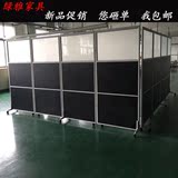 广州办公室可移动折叠活动带轮苏州隔墙高隔断屏风板式玻璃家具