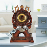 欧式创意大象时钟座钟台钟复古树脂工艺品仿古艺术装饰钟表摆件