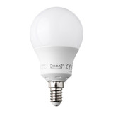 IKEA 宜家代购   里代尔 LED灯泡 E14, 可调光, 球形 乳白色 8.6w