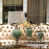 新古典欧式简欧美式样板间家居饰品玄光客厅蓝色高档陶瓷摆件台灯