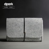 dpark羊毛数码收纳包便携 硬盘数据线充电器整理盒移动电源保护套