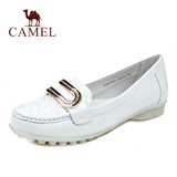 Camel/骆驼正品女鞋单鞋 真皮休闲低跟平跟浅口单鞋秋款