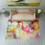 华庭雅韵土耳其进口机织家用客厅茶几现代简约抽象彩色长方形地毯
