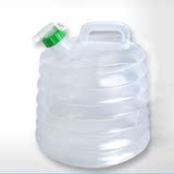热卖户外水桶带龙头 10L 折叠水壶 食品级PE装饮用水露营水袋