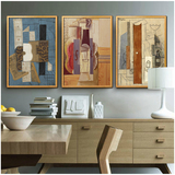 现代简约客厅装饰画三联油画框大挂画餐厅壁画挂墙单幅玄关毕加索