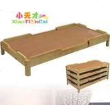 小天才幼儿园床 樟子松木制可重叠床 幼儿午睡床 儿童原木拆装床