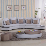 弧形布艺休闲沙发组合现代简约独特创意大中小客厅定制弧形布沙发