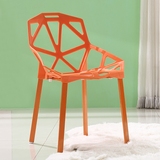 特价镂空椅简约现代塑料椅时尚餐椅办公椅几何椅创意休闲接待椅子