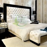 欧式床新古典床实木床布艺双人床1.8米公主床后现代婚床家具现货