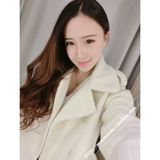◆ASM2014A/W◆特殊定制面料 针织纹理温白色2WAY设计款大衣