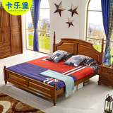 卡乐堡儿童床松木双人床1.5大床 美式乡村实木床6626