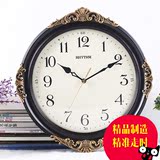 日本丽声钟表创意卧室客厅挂钟个性挂表静音时钟现代简约欧式壁钟
