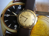 18K实金的汉密尔顿全自动古董手表(超薄，珍珠陀)