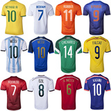 清仓2014世界杯球衣巴西阿根廷短袖足球服西班牙荷兰德国日本队服