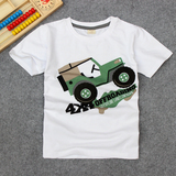 夏季新款正品奥代尔纯棉男童短袖T恤 迷彩小汽车印花 精品