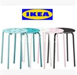 宜家代购IKEA玛留斯简约餐椅塑料凳子 高凳 餐桌凳小圆凳正品特价