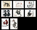 韩美林猴年明信片八种（可做2016年丙申年猴年极限片）