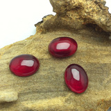 红刚玉 宝石 蛋形弧面椭圆形素面蛋面光面平底DIY未镶嵌裸石配石