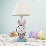 简约现代兔子树脂台灯儿童房卧室床头灯卡通创意时尚家居装饰礼品