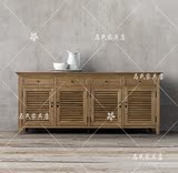 复古家具简约现代欧式美式法式乡村LOFT风格古希腊百叶实木餐边柜